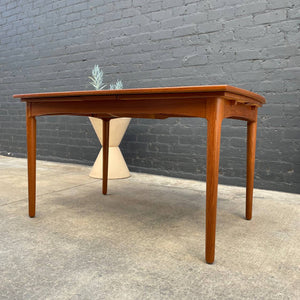 Danish Modern Teak Expanding Draw-Leaf Dining Table, c.1950’s