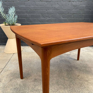 Danish Modern Teak Expanding Draw-Leaf Dining Table, c.1950’s