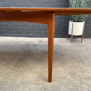 Danish Modern Teak Expanding Draw-Leaf Dining Table, c.1950’s