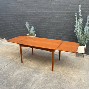 Danish Modern Teak Expanding Draw-Leaf Dining Table, c.1950’s