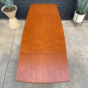 Danish Modern Teak Expanding Draw-Leaf Dining Table, c.1950’s