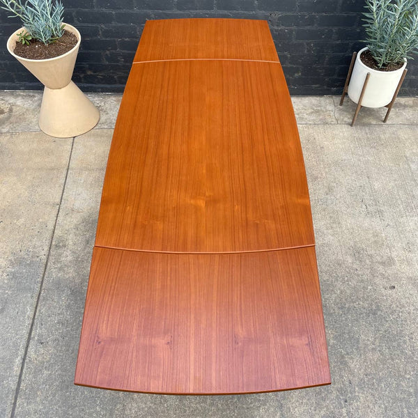 Danish Modern Teak Expanding Draw-Leaf Dining Table, c.1950’s