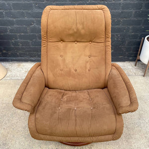 Ekornes Stressless Suede Reclining Chair with Ottoman