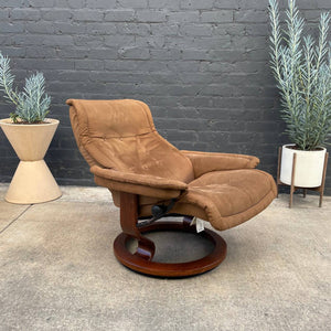 Ekornes Stressless Suede Reclining Chair with Ottoman