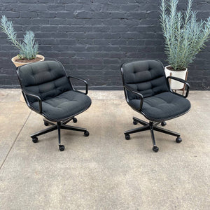 Vintage Charles Pollock Office Swivel Lounge Chair, c.1980’s