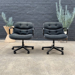 Vintage Charles Pollock Office Swivel Lounge Chair, c.1980’s