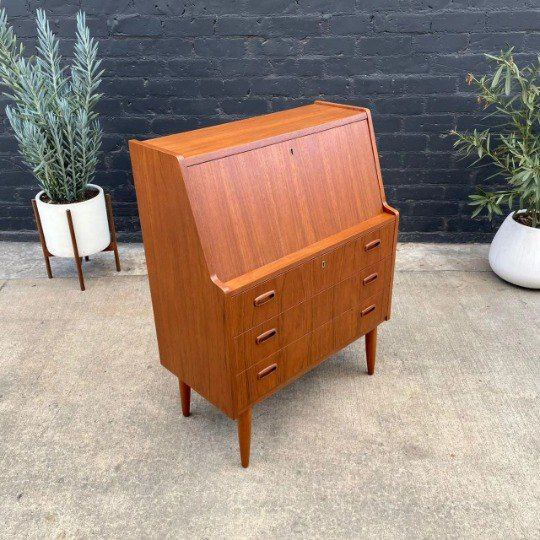Danish Modern Teak Drop-Leaf Writing Desk, c.1960’s