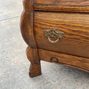 Antique American Style Oak Secretary Desk with Drop Down