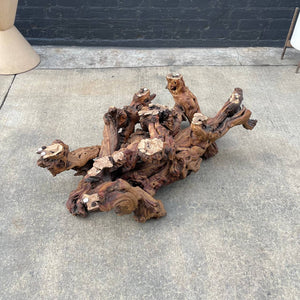 Vintage Natural Burl Root Free-Form Coffee Table