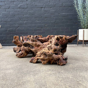 Vintage Natural Burl Root Free-Form Coffee Table