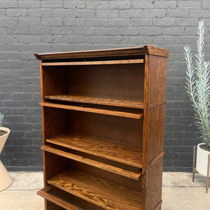 Vintage Barristers Oak & Glass Bookcase Shelf