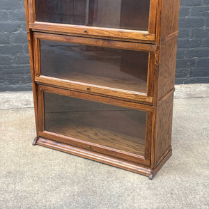 Vintage Barristers Oak & Glass Bookcase Shelf