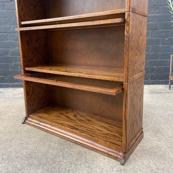 Vintage Barristers Oak & Glass Bookcase Shelf