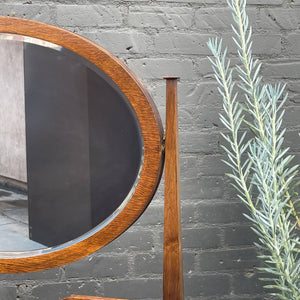 Antique American Style Oak Dresser with Mirror Stand