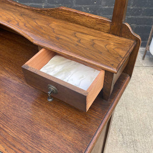 Antique American Style Oak Dresser with Mirror Stand