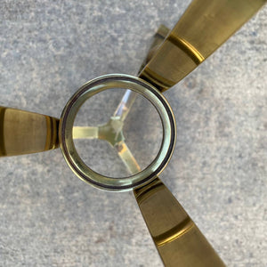 Vintage Tripod Style Brass & Glass Side Table