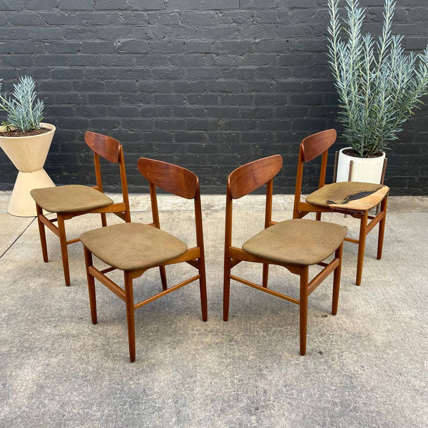 Set of 4 Mid-Century Modern Sculpted Teak Dining Chairs, c.1960’s