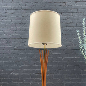 Mid-Century Modern Sculpted Walnut Floor Lamp, c.1960’s