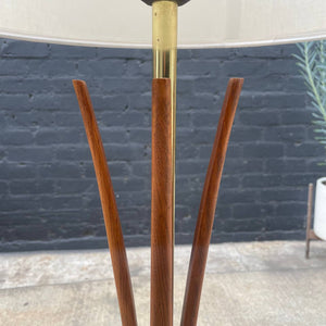 Mid-Century Modern Sculpted Walnut Floor Lamp, c.1960’s