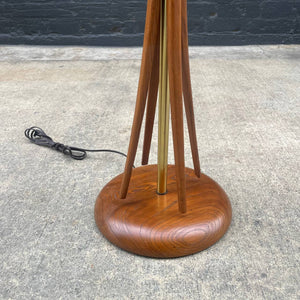 Mid-Century Modern Sculpted Walnut Floor Lamp, c.1960’s