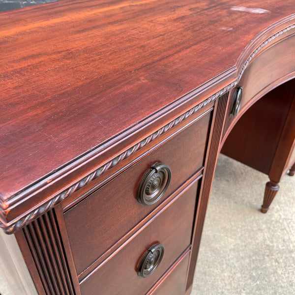 Antique Federal Style Mahogany Desk with Brass Pulls, c.1960’s