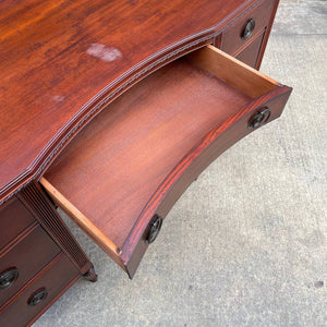 Antique Federal Style Mahogany Desk with Brass Pulls, c.1960’s