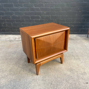 Mid-Century Modern Walnut Night Stand with Diamond Front, c.1960’s