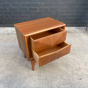 Mid-Century Modern Walnut Night Stand with Diamond Front, c.1960’s