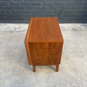 Mid-Century Modern Walnut Night Stand with Diamond Front, c.1960’s
