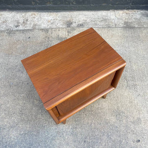 Mid-Century Modern Walnut Night Stand with Diamond Front, c.1960’s