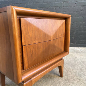 Mid-Century Modern Walnut Night Stand with Diamond Front, c.1960’s