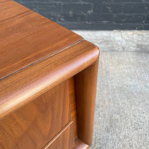 Mid-Century Modern Walnut Night Stand with Diamond Front, c.1960’s