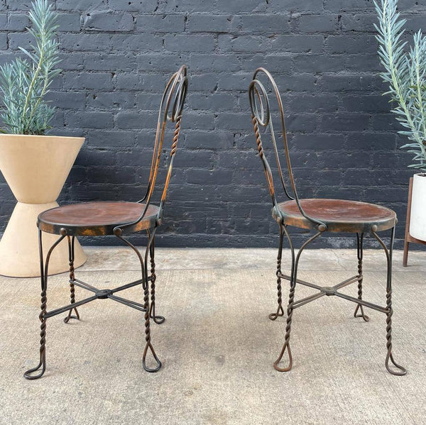 Set of 4 Vintage Metal Dining Chairs