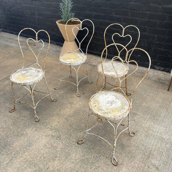 Set of 4 Vintage Metal Dining Chairs