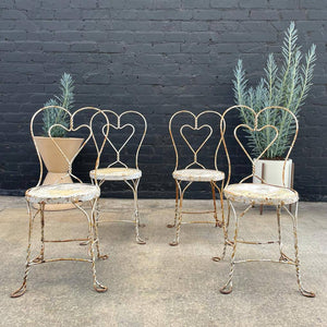 Set of 4 Vintage Metal Dining Chairs