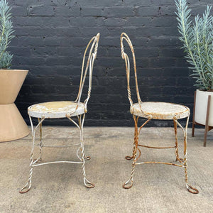 Set of 4 Vintage Metal Dining Chairs