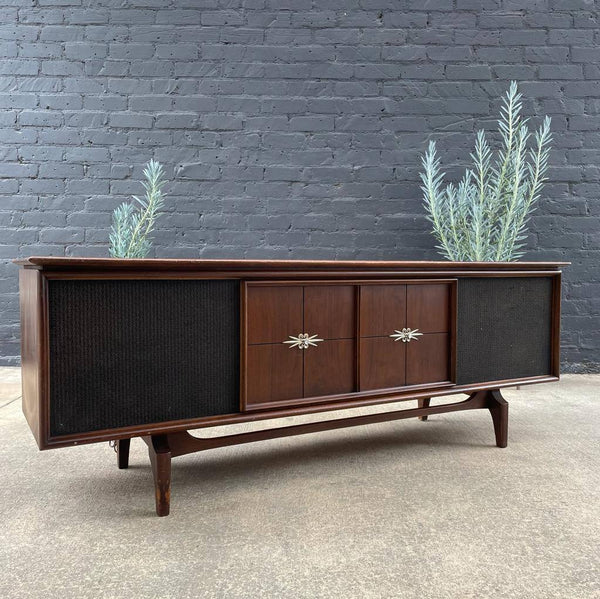 Mid-Century Modern Walnut Stereo Console Table, c.1960’s
