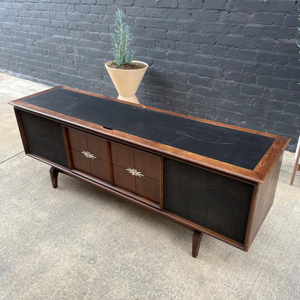 Mid-Century Modern Walnut Stereo Console Table, c.1960’s