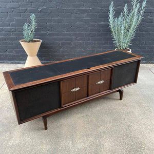 Mid-Century Modern Walnut Stereo Console Table, c.1960’s