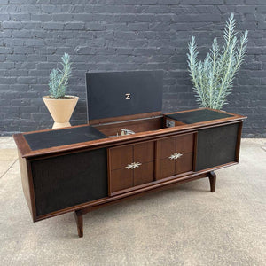 Mid-Century Modern Walnut Stereo Console Table, c.1960’s