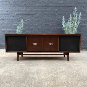 Mid-Century Modern Walnut Stereo Console Table, c.1960’s