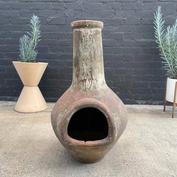 Vintage Terracotta Firepit Chimney