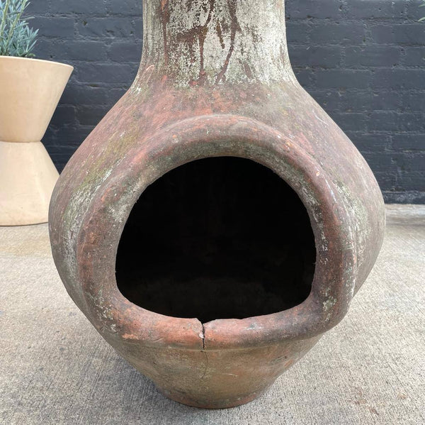 Vintage Terracotta Firepit Chimney