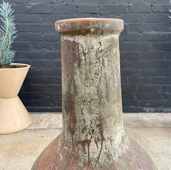 Vintage Terracotta Firepit Chimney