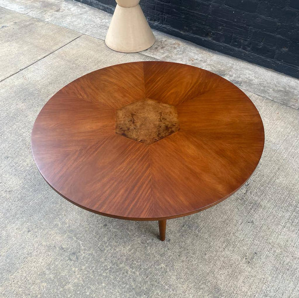 Mid-Century Modern Walnut Coffee Table with Inlaid Wood, c.1960’s