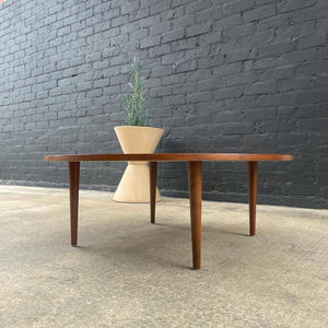 Mid-Century Modern Walnut Coffee Table with Inlaid Wood, c.1960’s