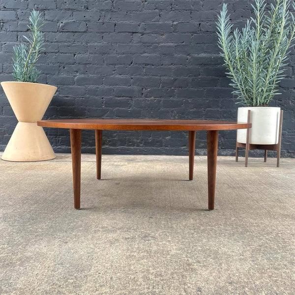 Mid-Century Modern Walnut Coffee Table with Inlaid Wood, c.1960’s