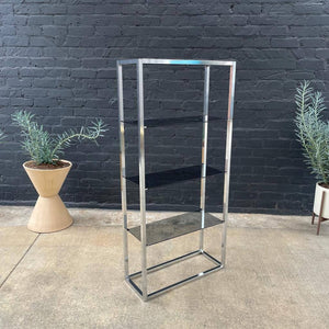 Mid-Century Modern Chrome Etagere Bookshelf, c.1970’s