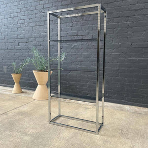 Mid-Century Modern Chrome Etagere Bookshelf, c.1970’s