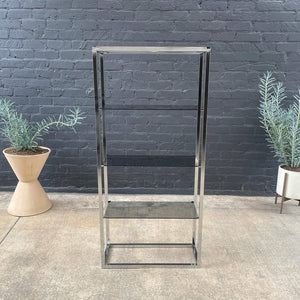Mid-Century Modern Chrome Etagere Bookshelf, c.1970’s